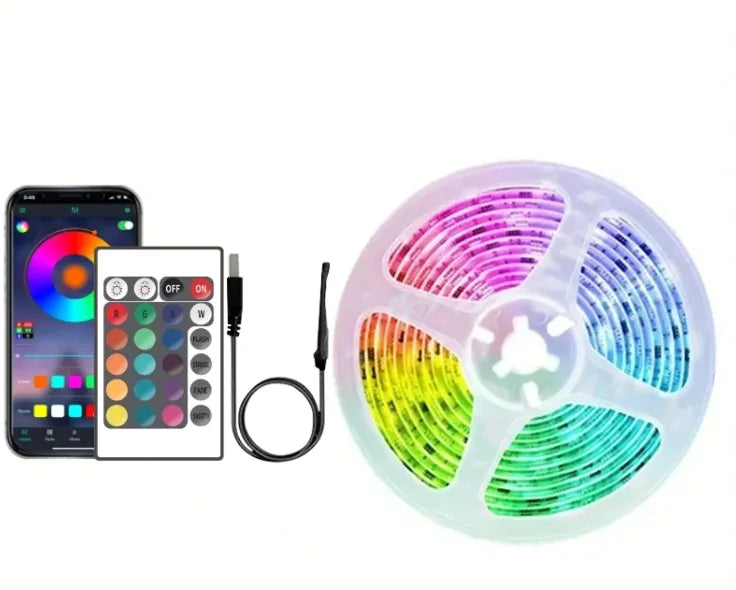 Versatile LED Strip Lighting - Bluetooth, IR & USB Powered