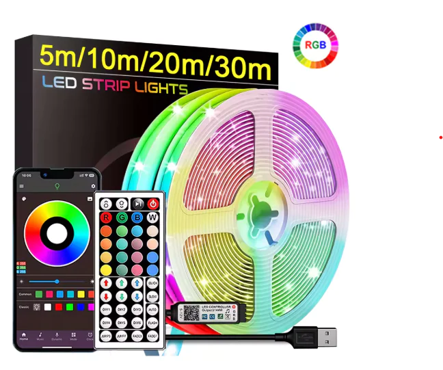 Versatile LED Strip Lighting - Bluetooth, IR & USB Powered