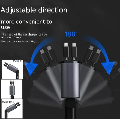 4-in-1 Car Fast Charger - Super-Fast Charging on the Go