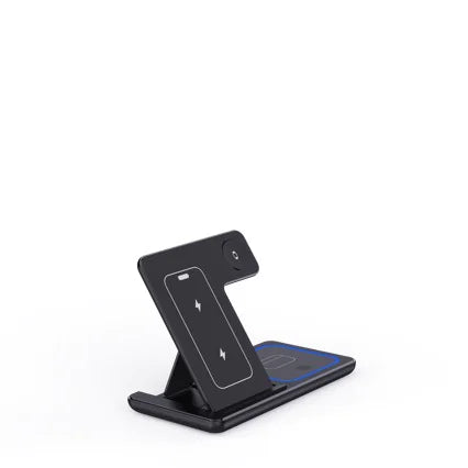 3 In 1 LED Fast Wireless Charger – Foldable Stand